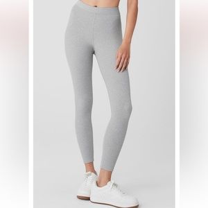 Alo grey ribbed highwaist 7/8 blissful legging
